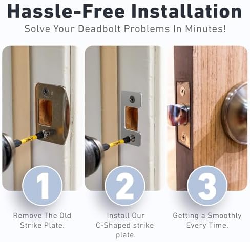 Adjustable Door Strike Plate Set 4pack