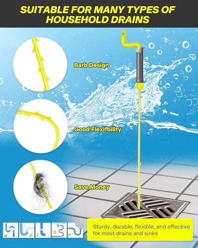 High-Quality 7-Piece Drain Snake Set for Bathtubs Sinks Showers