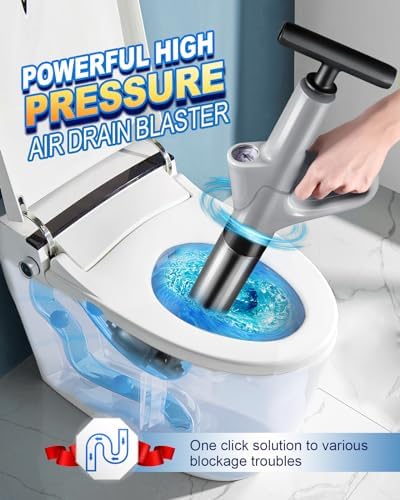 High-Pressure Toilet Plunger Powerful Clog Remover Multi-UseTest
