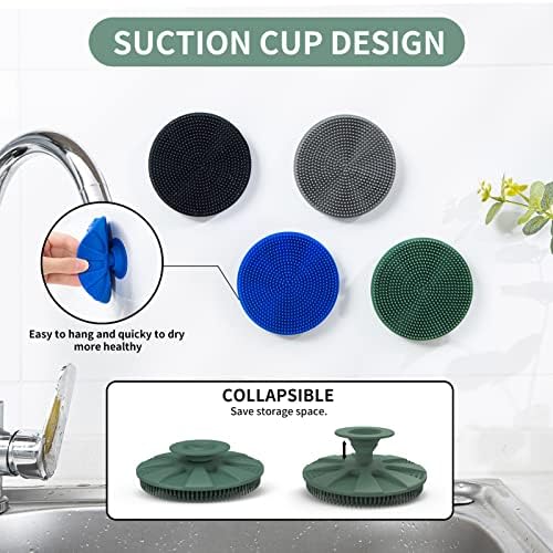 Durable Silicone Scrub Sponge Kitchen Cleaning Tool