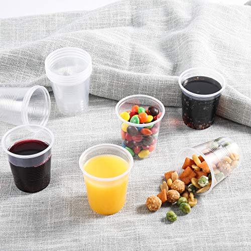 Turbo Bee 300Pack 3OZ Clear Plastic Cups Disposable HouseHH Supplies