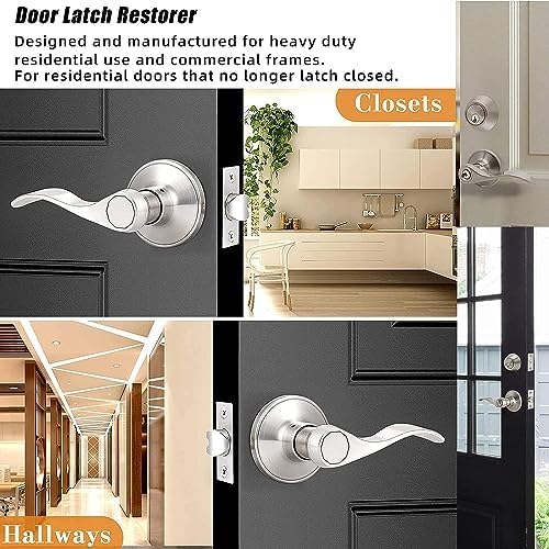 JIOTAR Deadbolt Strike Plate 1 x 2-14 Satin Nickel 2 Pack