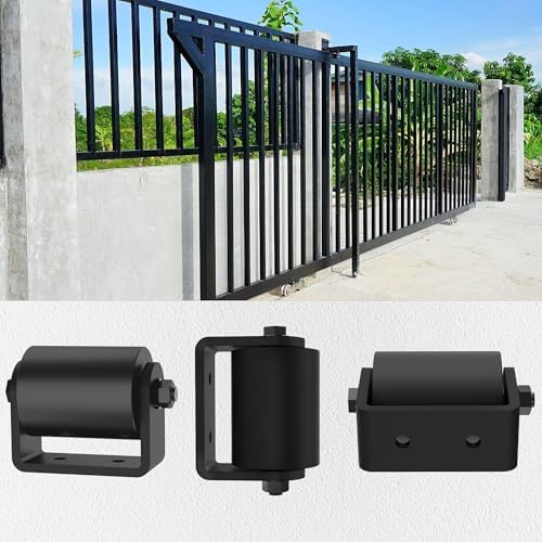 Sdstone 2Pack Slide Gate Guide Roller with C Post Welded Bracket