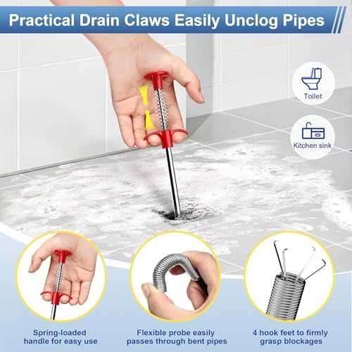 10-Piece Complete Drain Sink Cleaner Kit for Efficient Maintenance