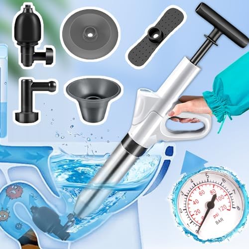 Unclog Your Toilets in Seconds with Our Powerful Air Plunger Super Fast Easy to Use and Safe