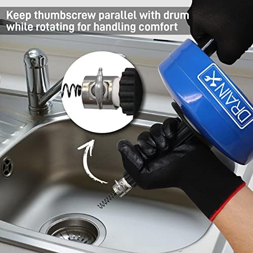 DrainX Pro Steel Drum Auger - Effortlessly Unclog Pipes with a Durable Tool