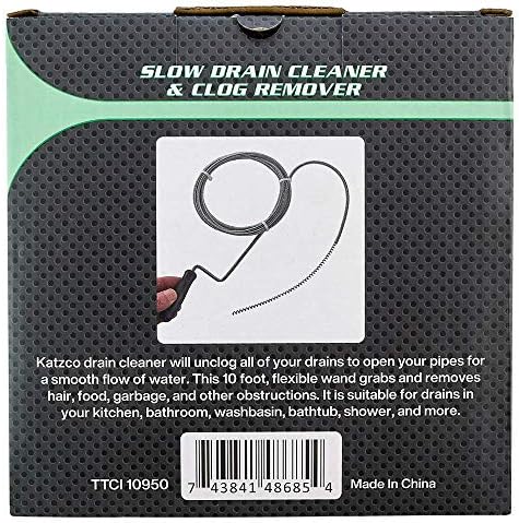 Katzco 10ft Drain Clog Remover