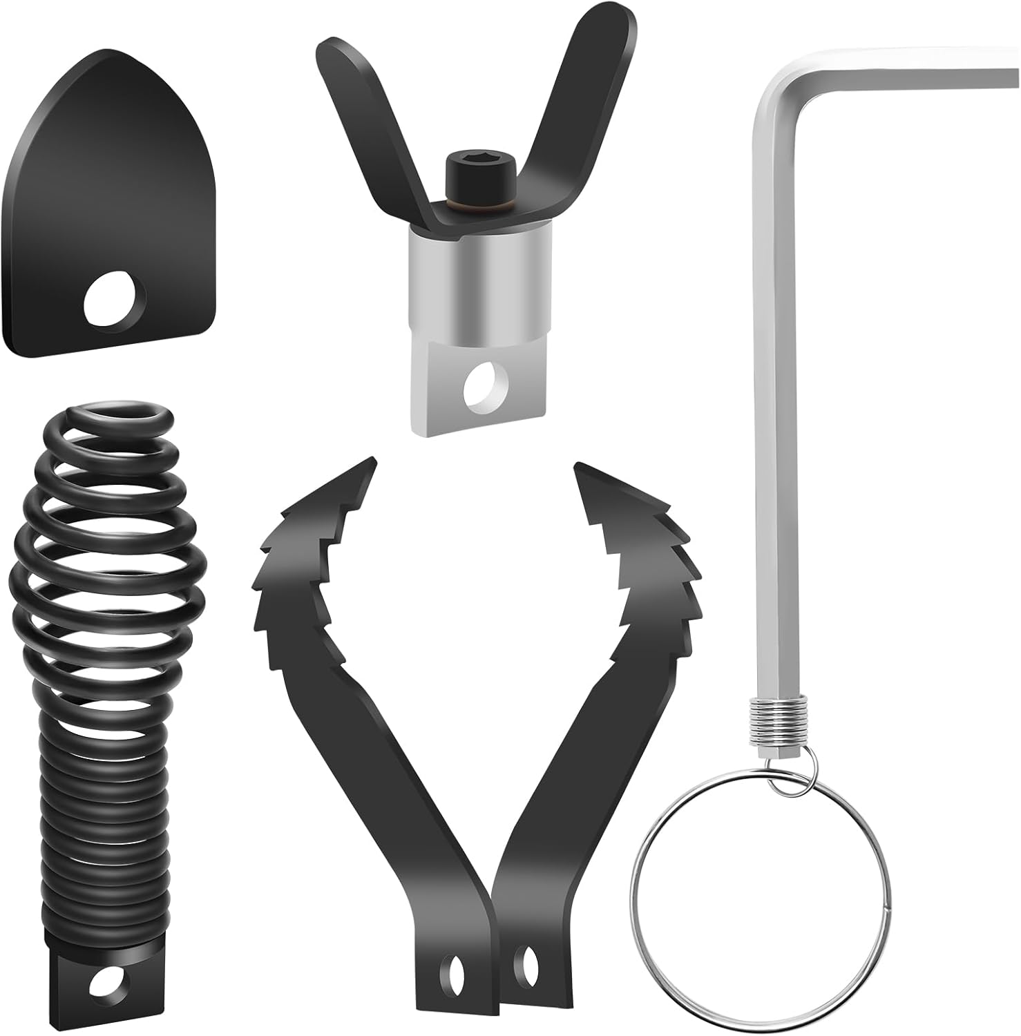 DRIP-RESISTANT Drain Cleaner Set for Clogs 4-Piece Pipe Drain Fixer COITEK Black Durable Easy to Use