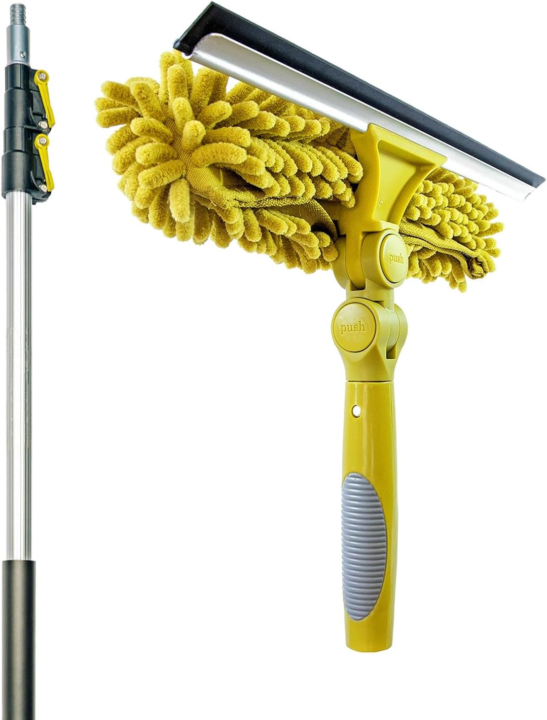 DOCAZOO5-12 Ft Telescoping Window Squeegee Kit Extendable Window Cleaning Tool for IndoorOutdoor Use