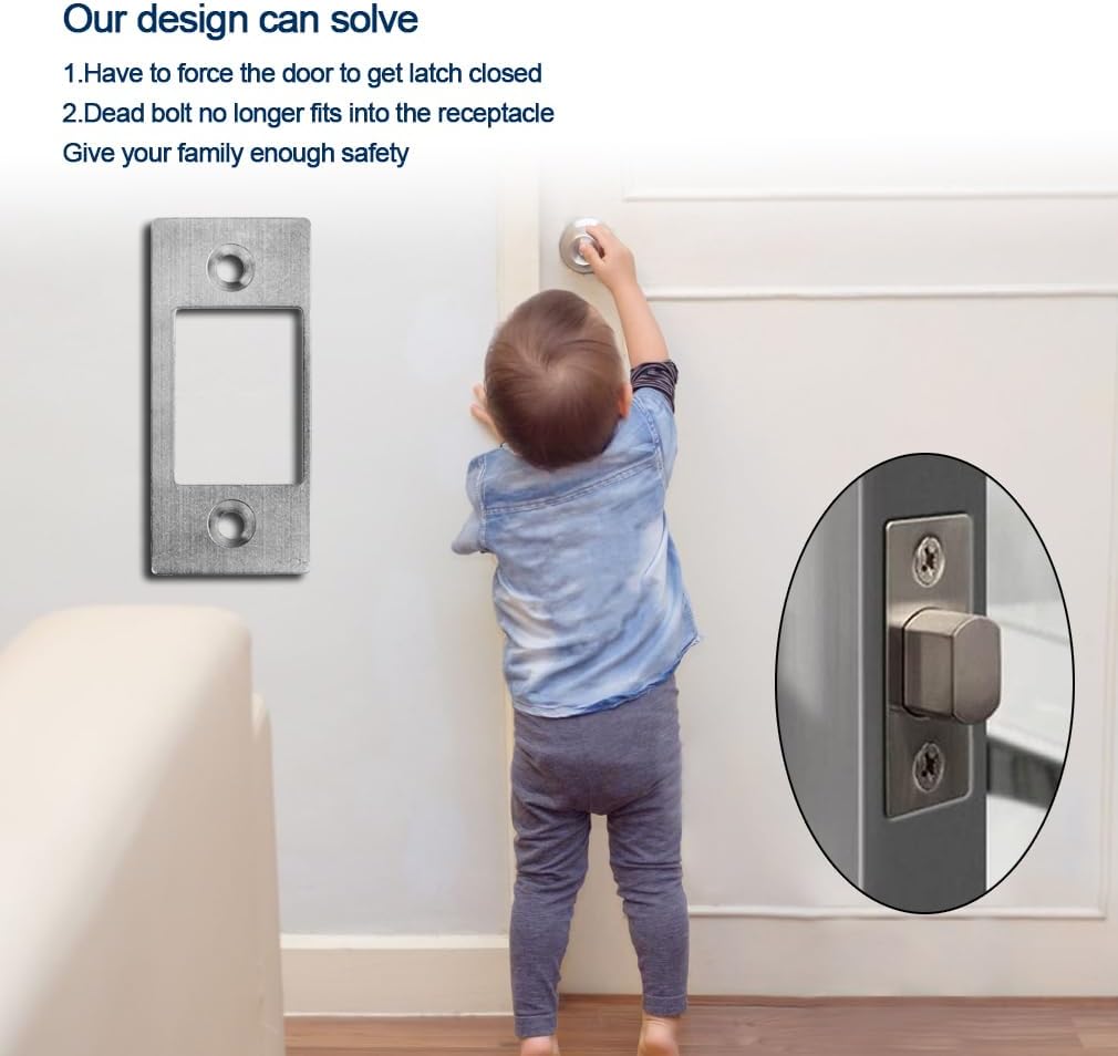 Lock Strengthening Strike Plate for Door Fixing - Smooth Operation and Durable Performance
