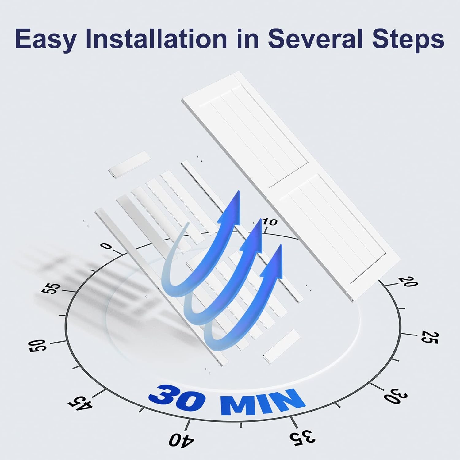 SmartStandard 30 x 84 inch White Sliding Barn Door with Hardware Kit and Handle