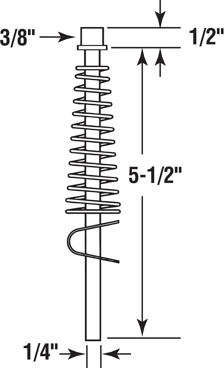 Pair of Prime-Line Bi-Fold Door Guide Rods Easy to Install and Remove