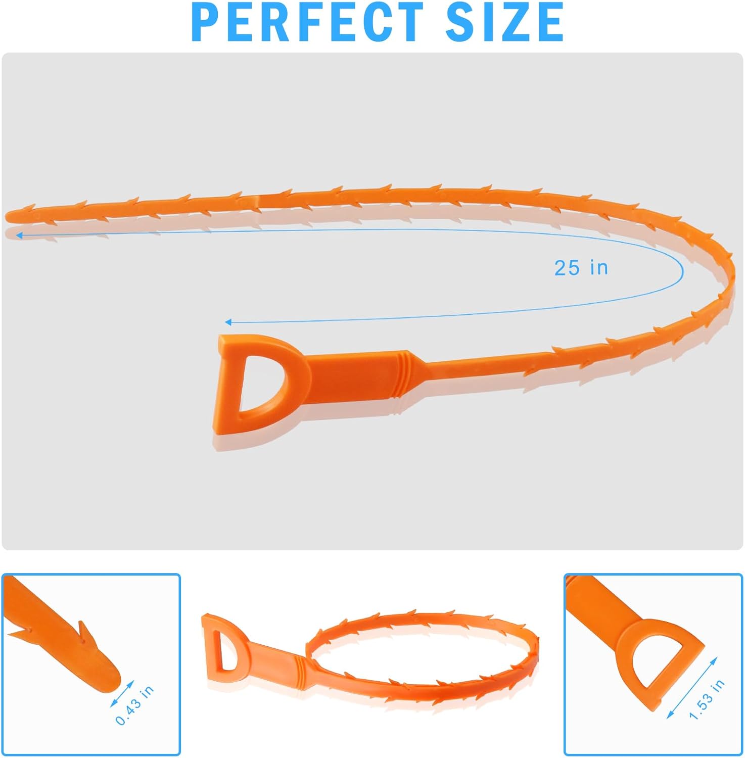 ONEHERE 6Pack Hair Drain Clog Remover Tools for Kitchen Sink Bathroom Tub Toilets