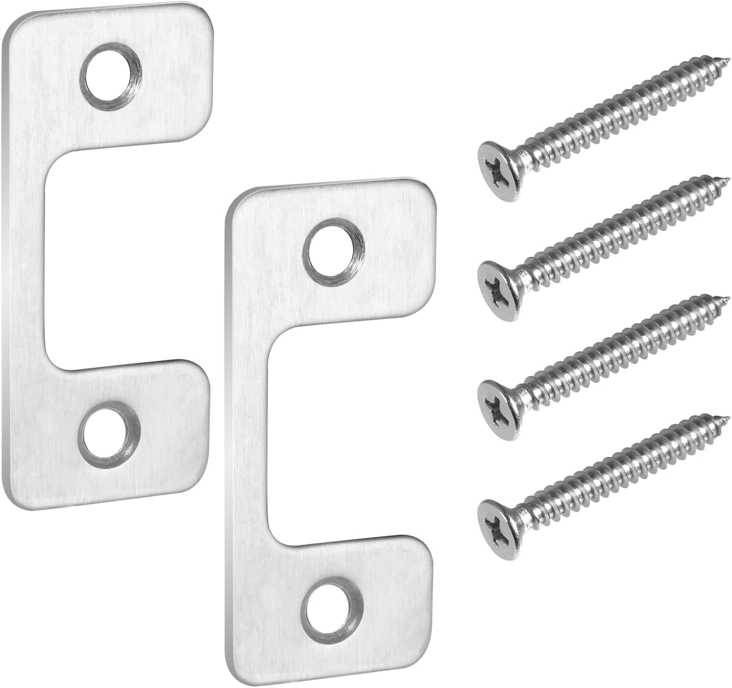 CATOSUM 2 Pcs Adjustable Strike Plate for Exterior Doors Home Rental Security