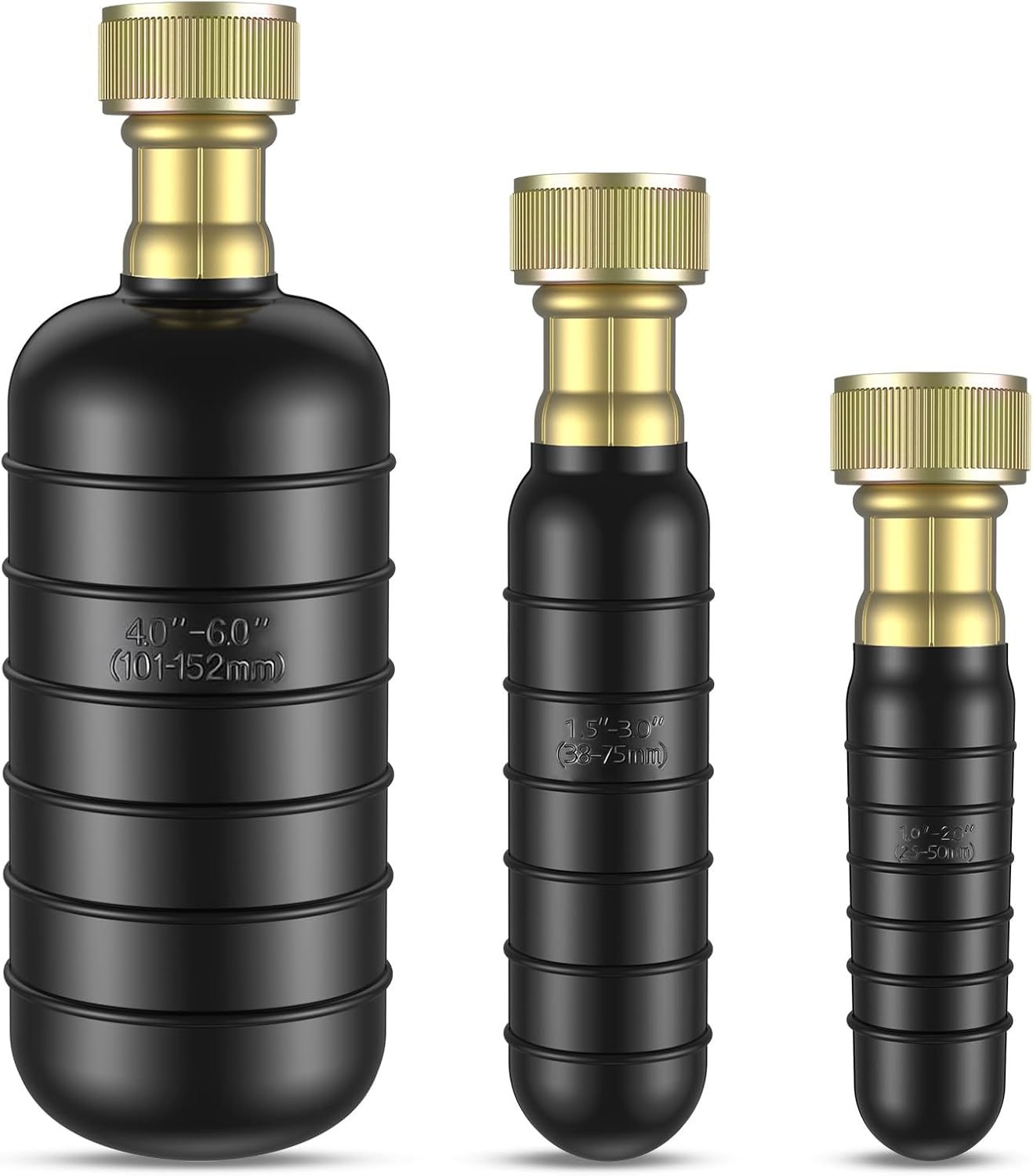 Points Fos lion compact 3 PC drain bladder set 1-6 size pipes rubber unblocker for multi use plumbing occasions drain