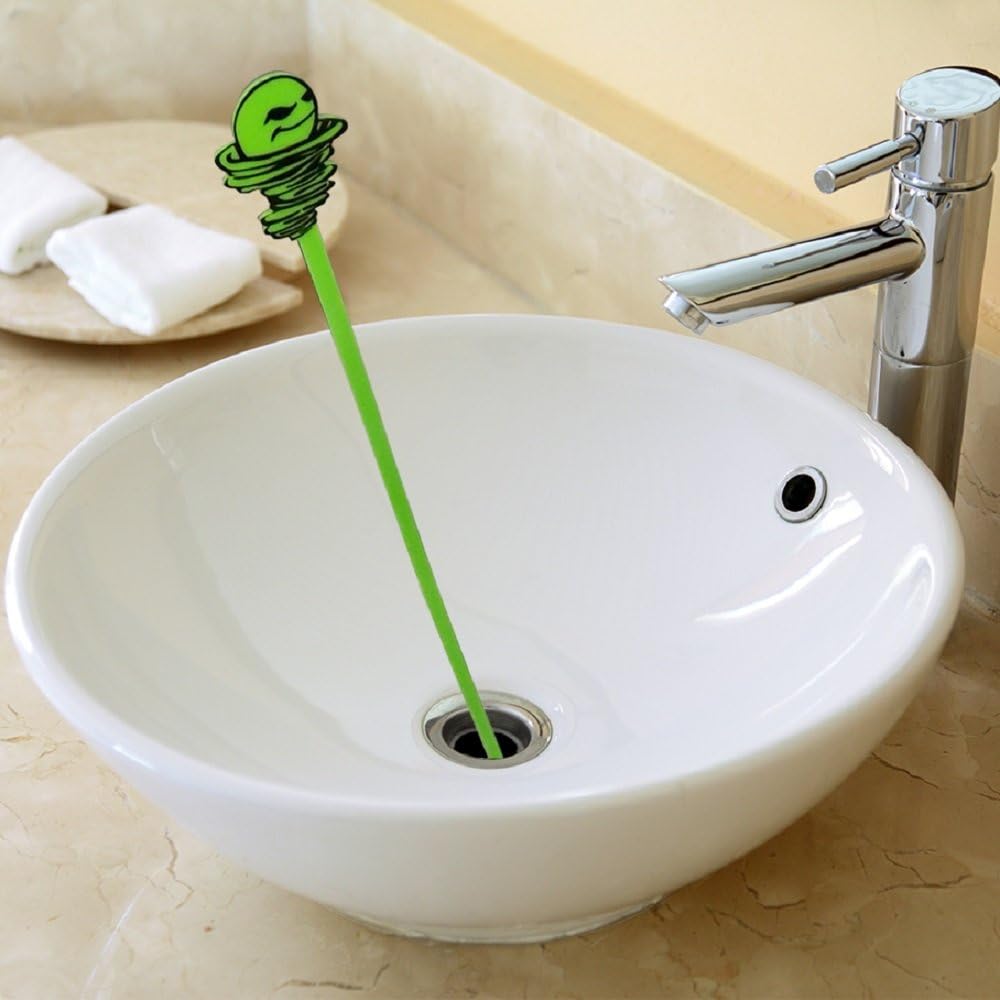 Green Gobbler Hair Grabber Drain Snake Set - 5 Pack for Sink Shower Clogs