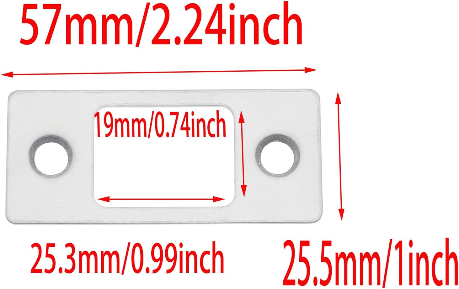 Sturdy 4 Pcs Stainless Steel Deadbolt Strike Plate Expansion for Exterior Doors