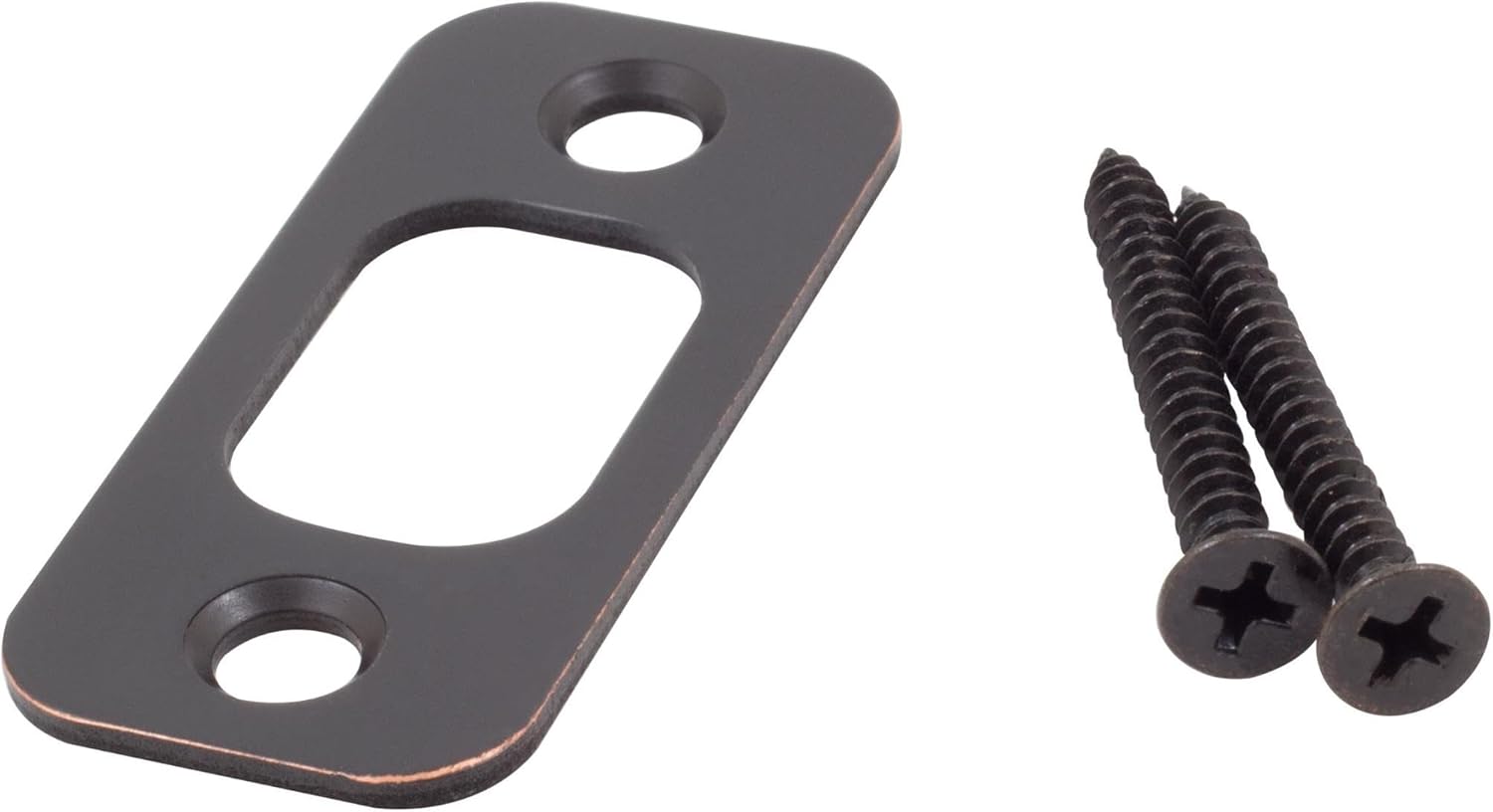 Stone Harbor Hardware Round Corner Strike Plate 1 x 2-14 Vintage Bronze