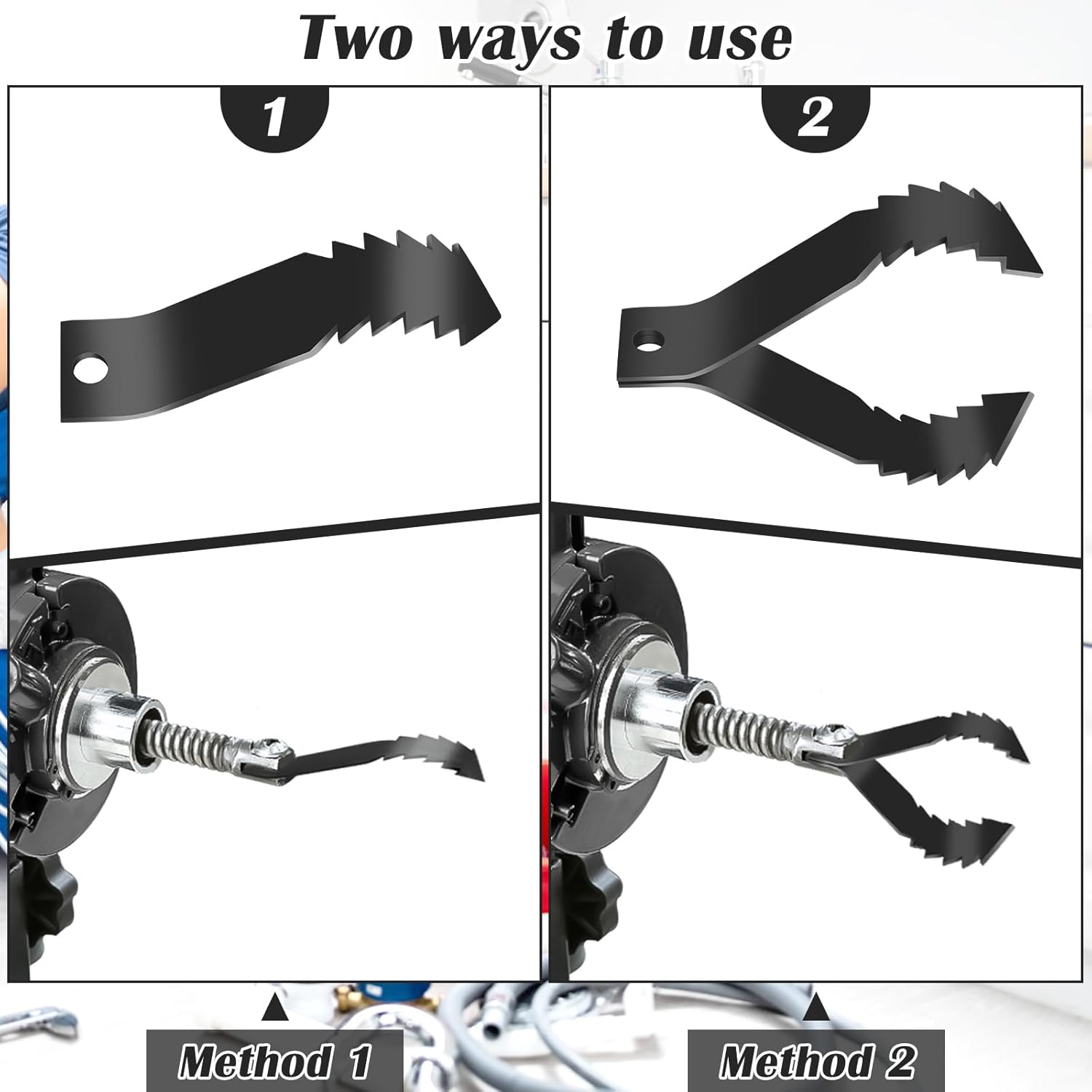 DRIP-RESISTANT Drain Cleaner Set for Clogs 4-Piece Pipe Drain Fixer COITEK Black Durable Easy to Use