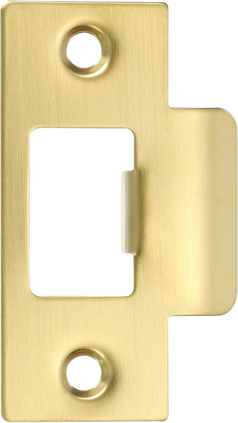 TruePLATEPATIKIL 2-34 Sant-Stainless Steel Door Lock Strike PlateInteriorExterior Door UseGold