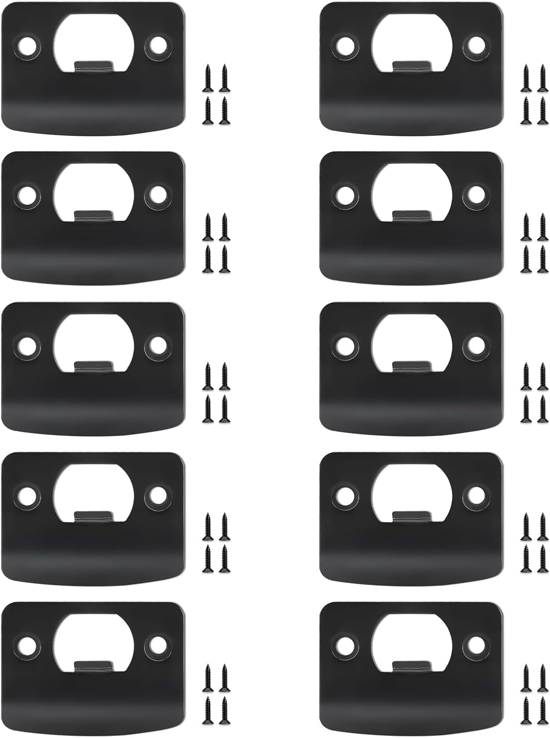 8 Pcs Door Strike Plate - Premium Stainless Steel Easy to Install Durable Door Lock Plate for Exterior Doors