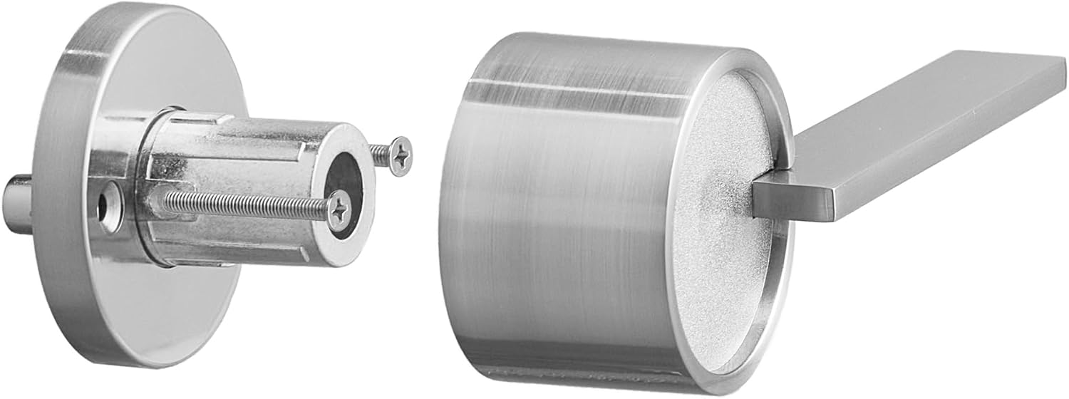 Modish Zero Gravity Urban Entry Lever Door Handle Set Front Office Use Heavy Duty Satin Nickel Finish