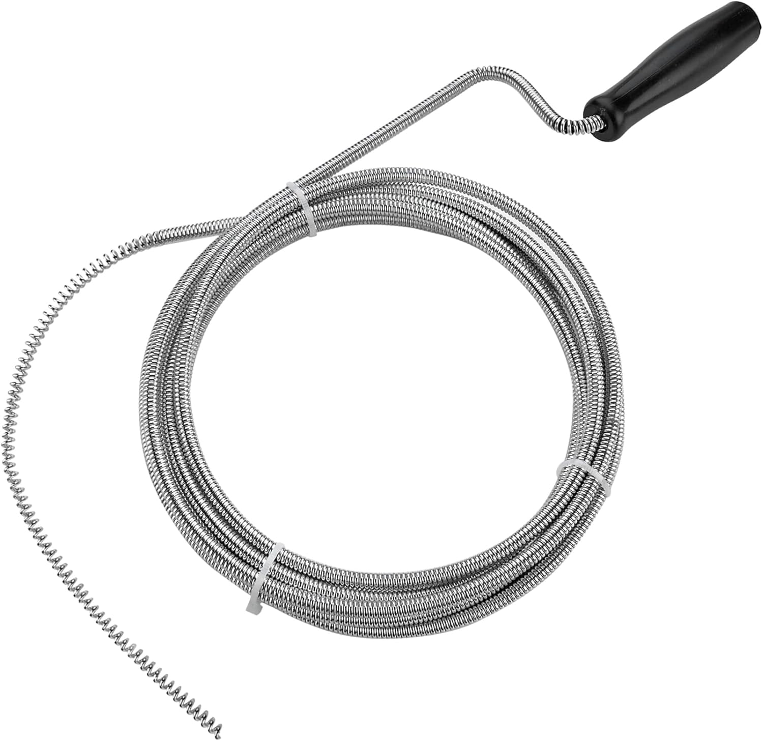 Professional Slow Drain Cleaner and Clog Remover - 10-Foot Metal Snake for Hair Food Debris and Garbage Removal