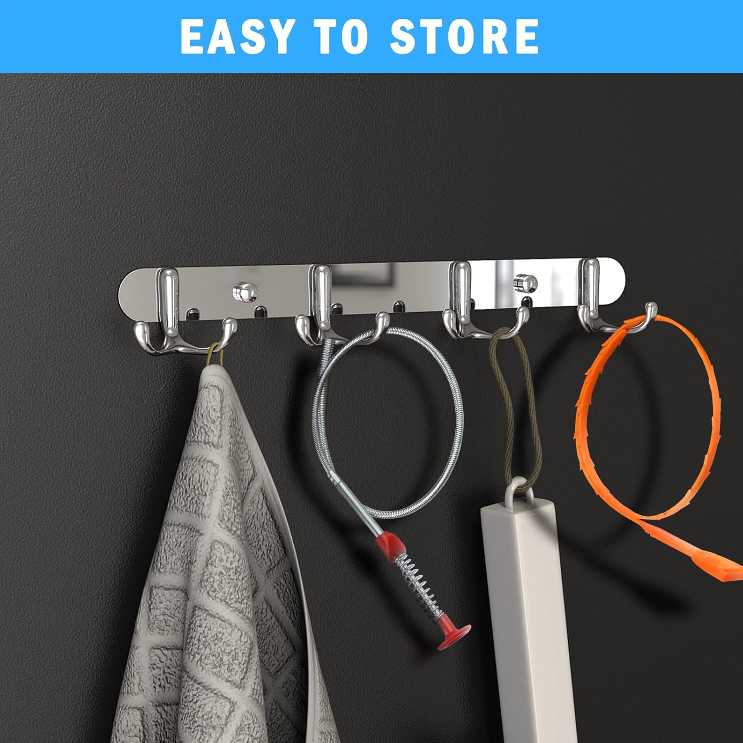 ONEHERE 6Pack Hair Drain Clog Remover Tools for Kitchen Sink Bathroom Tub Toilets