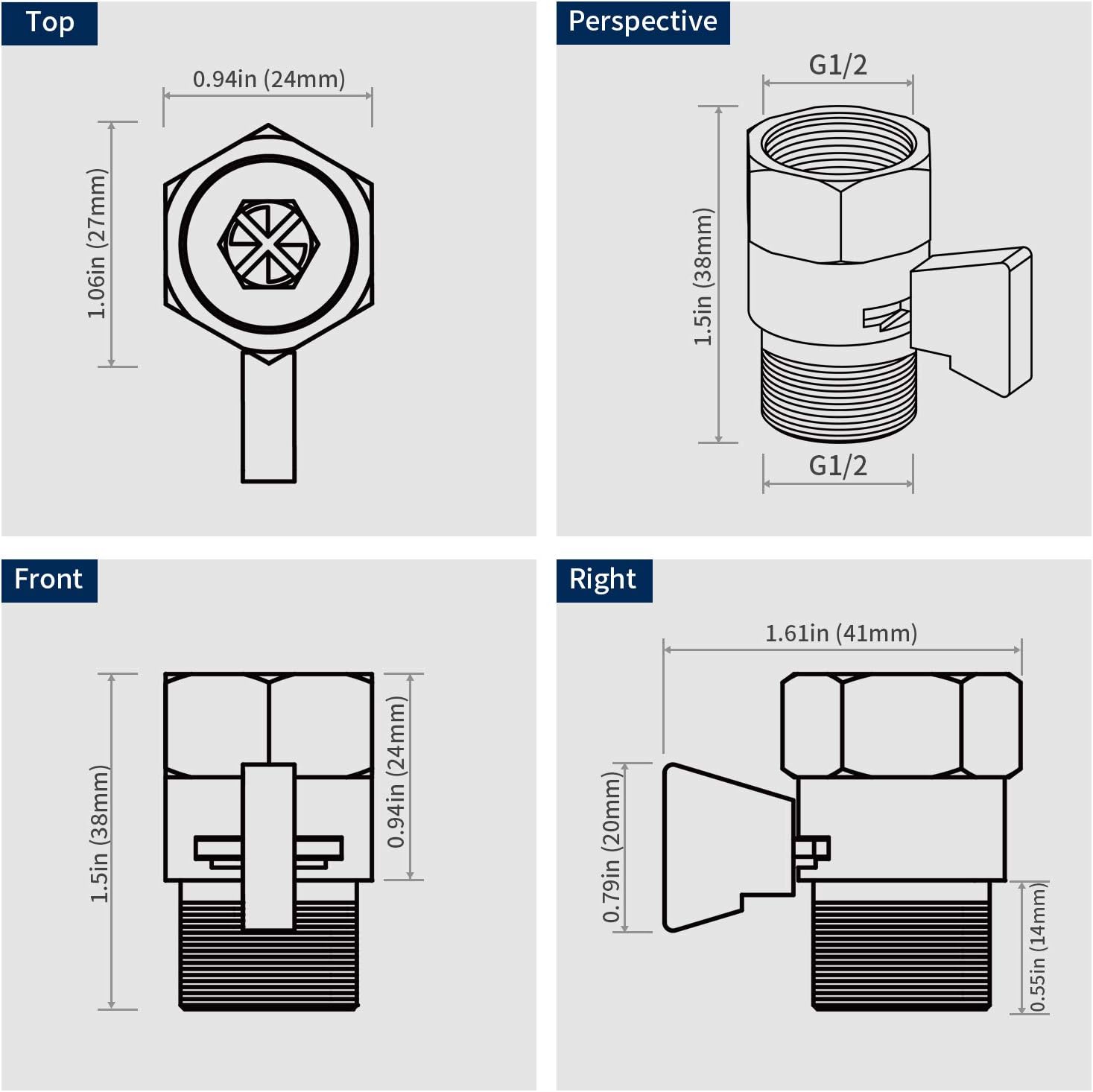 Tenfe Water Flow Control Valve for Shower Head Products