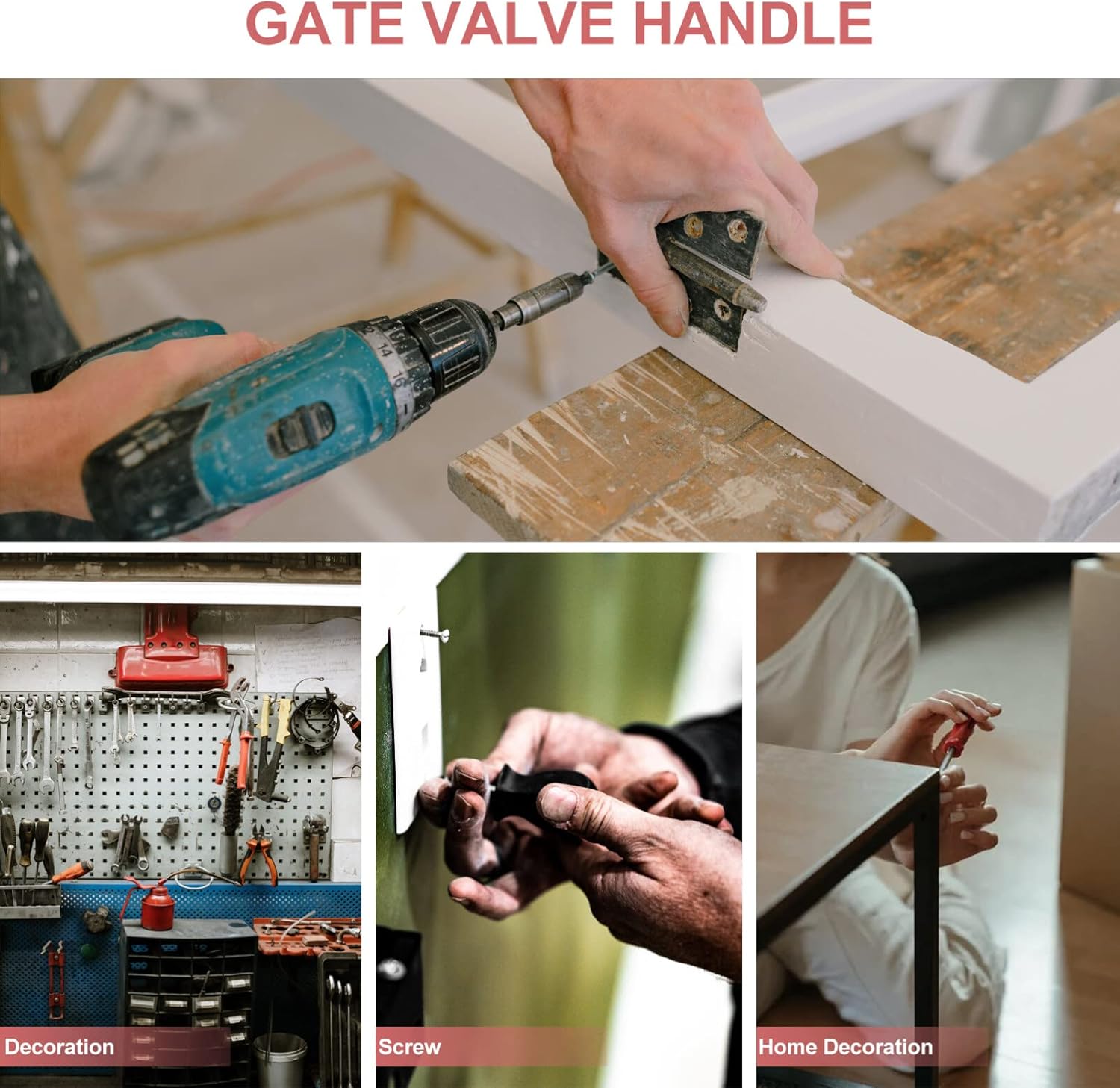 FA Bro Water Valve Handle ReplacementTOVINANNAIron Gate Ball Handle for Outdoor Water Fittings