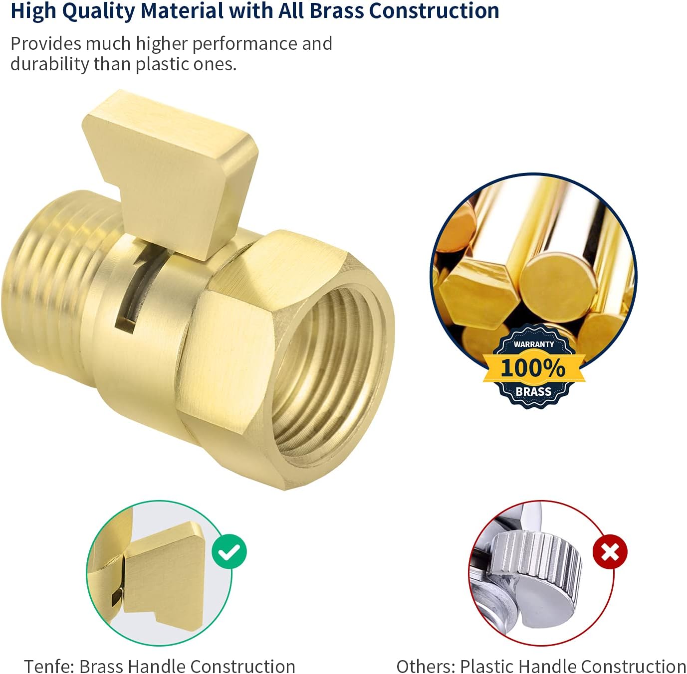 Tenfe Water Flow Control Valve for Shower Head Products