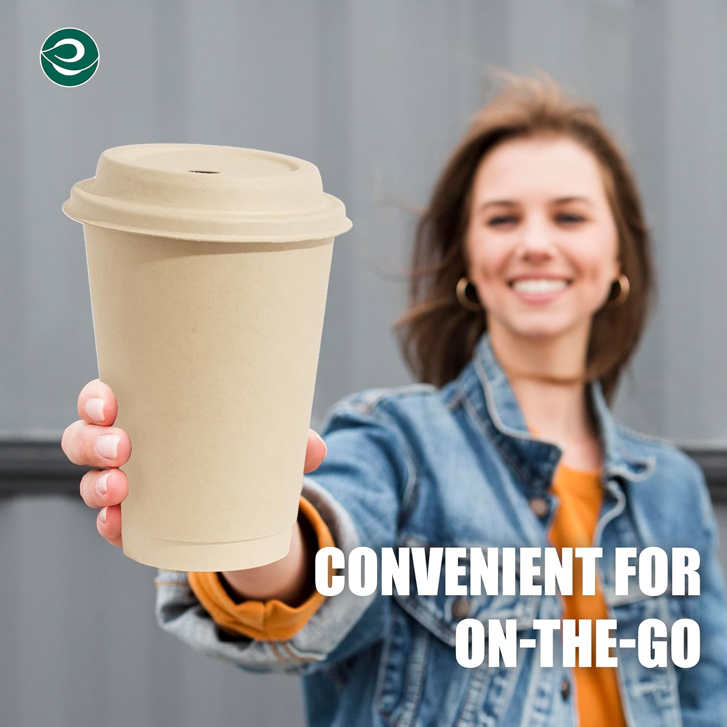 Sturdy 16oz compostable hot cups for home cafe and events Eco-Friendly Perfect Gift